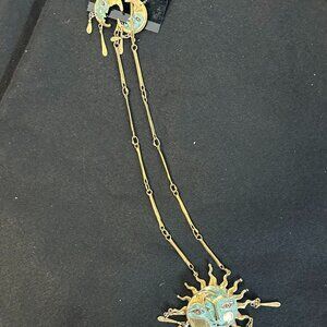 Handcrafted Brass Necklace and Earrings